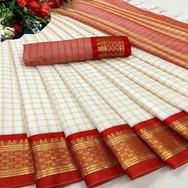 Raditional Red Border Dhoti